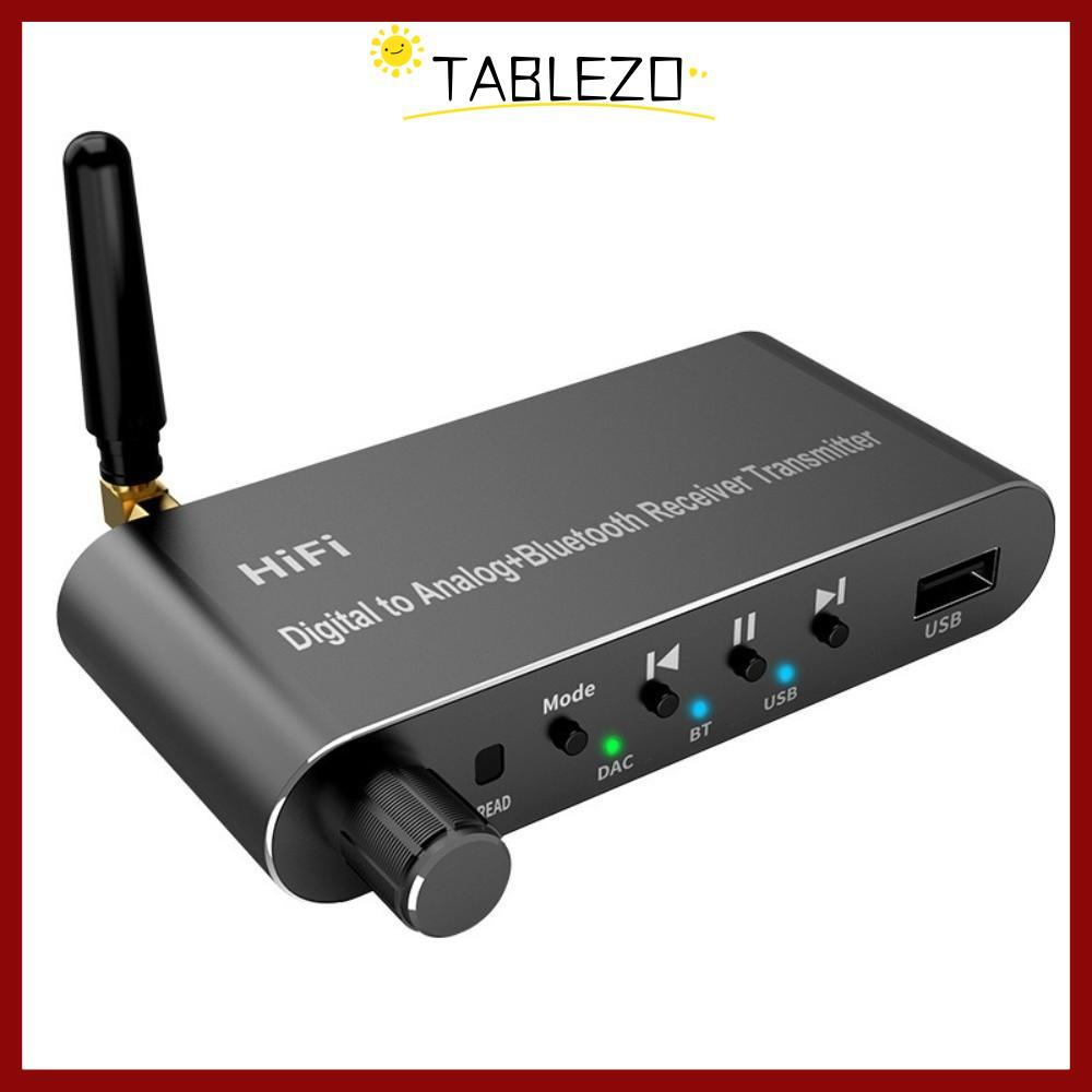 TABLEZO Digital Optical to 3.5 mm, 4 in 1 พร้อมตัวรับสัญญาณบลูทูธ 5.1 Digital to Analog Audio Conver