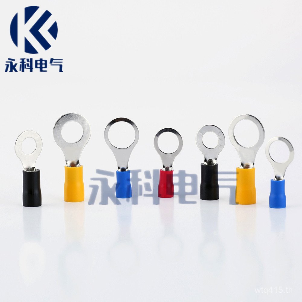 R RV1.25-8 ทองแดงจมูก Pre-ฉนวนรอบเย็นกด Terminal การเชื่อมต่อ RV1-8 รอบ O-Type GQP3