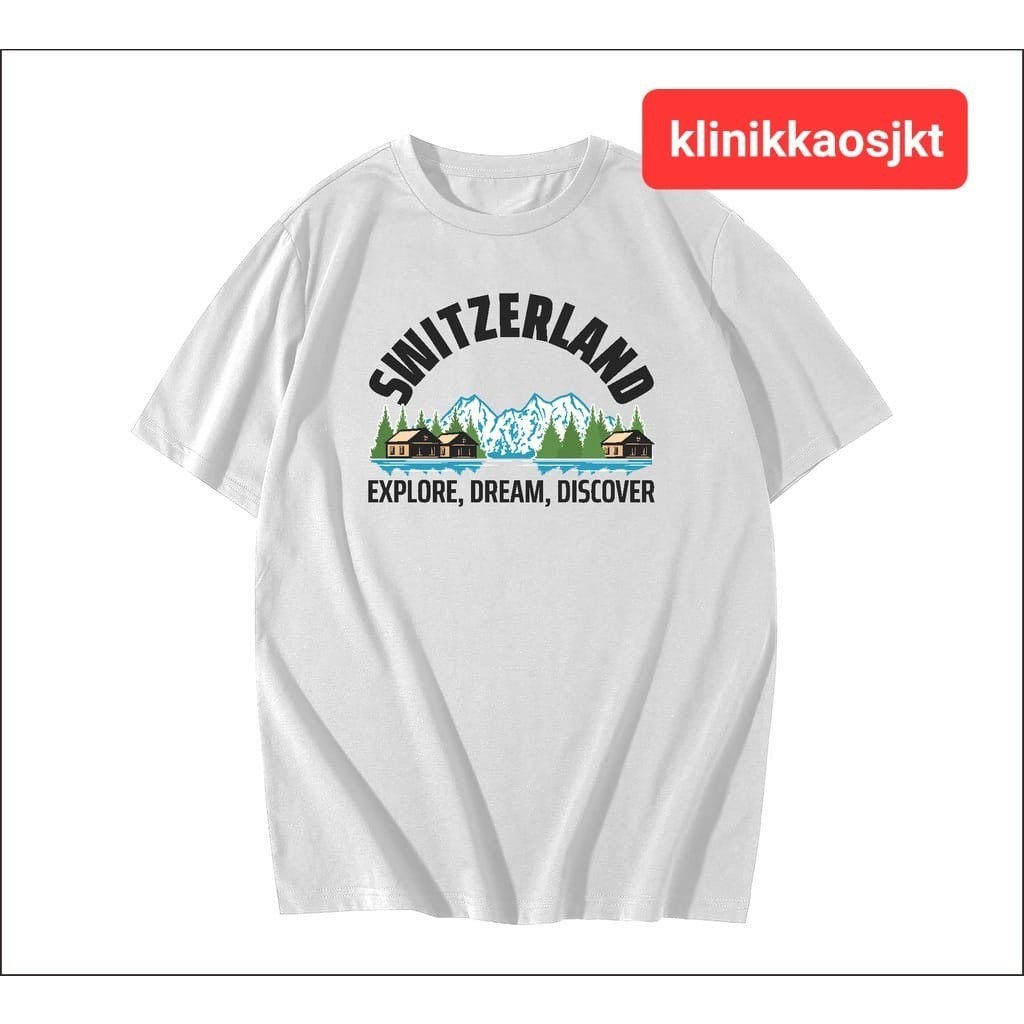 SWITZERLAND SWISS SOUVENIR เสื้อยืดพร้อมฉลากเปิดสําหรับ SOUVENIR - SWITZERLAND SWISS SOUVENIR TSHIRT