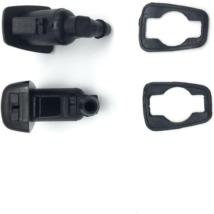 Unifizz 2 ชิ้นสีดําด้านหน้ากระจกเครื่องซักผ้าหัวฉีดน้ํา Sprayer Jet สําหรับ Buick Enclave, Cadillac 