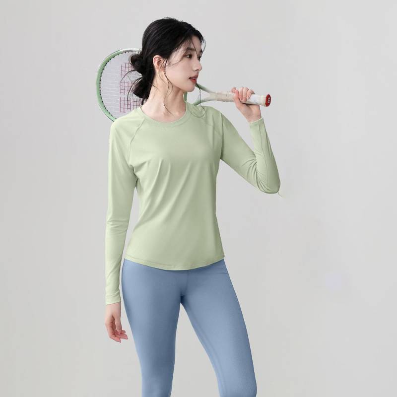Yoga Suit Autumn New Running Fitness Clothes Breathable Exercise Top Pilates Training Long Sleeve j3
