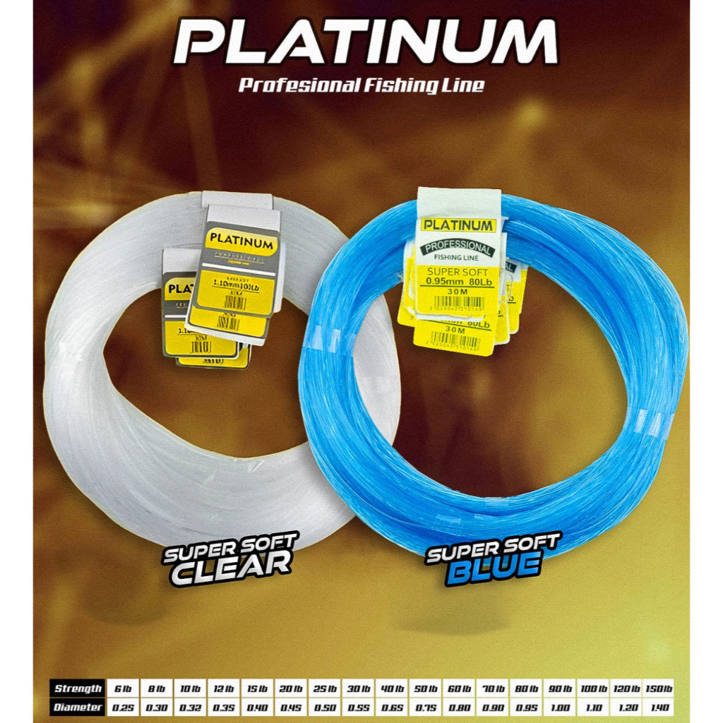 PROFESSIONAL PLATINUM STRINGS 0.90 MM 70 LB 30Mx10 COILS