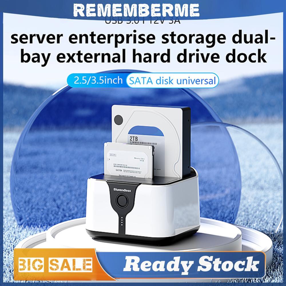 USB 3.0 ถึง SATA Dual-Bay ฮาร์ดไดรฟ์ภายนอก Docking Station รองรับ Offline Clone HDD Docking Station 