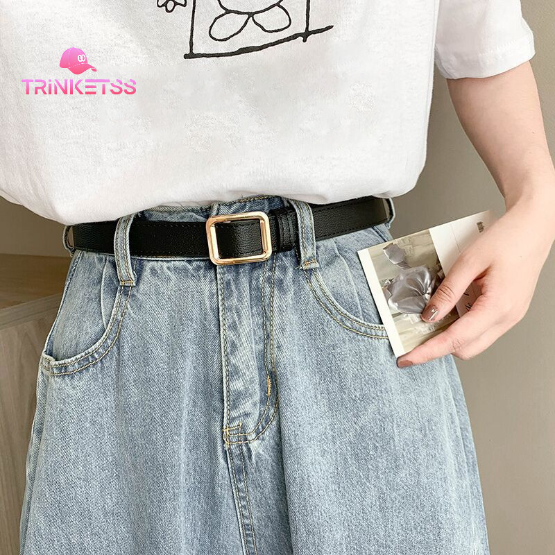 COD🚚ไม่มีรู เข็มขัด อเนกประสงค์ ลำลอง นักเรียน อินเทรนด์ ทันสมัย-Trinketss
