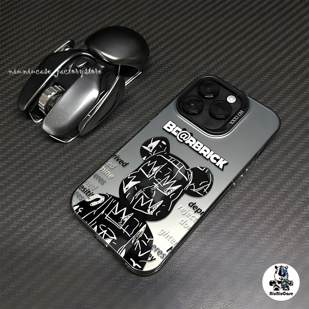 สำหรับ iPhone 17 16 13 12 14 11 15 Pro Max XR X Plus XS  7 8 แบรนด์แฟชั่นหมีรุนแรงรูปแบบกรณีโทรศัพท์กรณียากกันกระแทกและ - รูปที่ 6