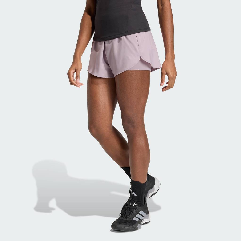 adidas Gym & Training D4T Workout Go To 2In1 Shorts Women Purple KE7398