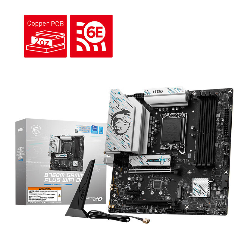 MSI B760M GAMING PLUS WIFI DDR4 คอมพิวเตอร์เมนบอร์ดพีซีรองรับ CPU14700kf SEET