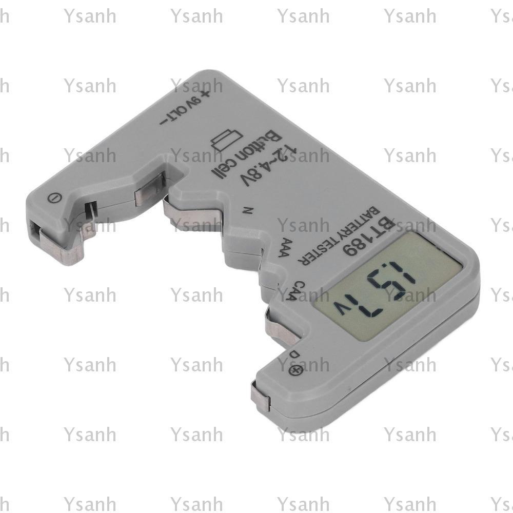 YSANH เครื่องทดสอบแบตเตอรี่ดิจิตอล, ขนาดเล็ก Universal Compatiility Digital Battery Checker, จอแสดงผ