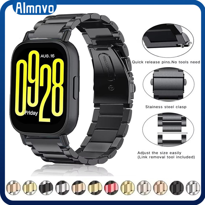 สายรัดโลหะสแตนเลส 20 / 22 มม for Smartwatch Redmi Watch 5 Active/Lite /Samsung Galaxy Watch/Garmin/Huawei/Amazfit