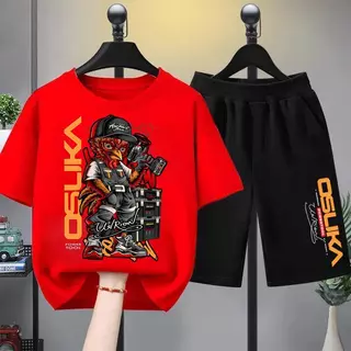 [Kidwith]ชุดเสื้อเชิ้ตแขนสั้นและกางเกงขาสั้นฟาร์มสไตล์ไทย สำหรับเด็ก COD เสื้อผ้าเด็ก ดีไซน์ทันสมัย เสื้อผ้าเด็