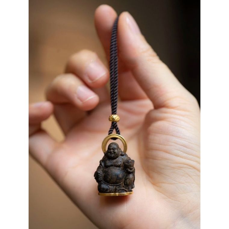 ใหม่สไตล์จีนแบบพกพา Buddha Lost จี้สร้อยคอ Life Amulet Retro Wenwan เงิน Lucky Fortune สไตล์จีนประณี
