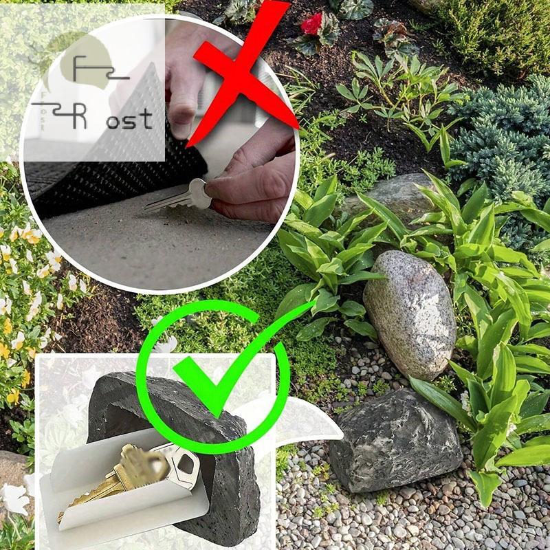 Hth หินกล่องกุญแจจําลองหินลานกลางแจ้งซ่อนประตูกล่องกุญแจหินขนาดเล็กเรซิ่นหินรูปร่างซ่อนเครื่องใช้ในบ