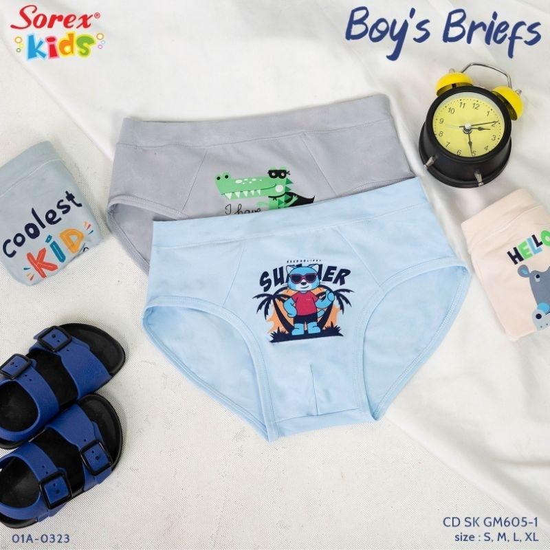 [ 3 ชิ้น ] Sorex Kids Boys CD SK GM 605 | Sorex ชุดชั้นในเด็ก GM 605 คุณภาพสูง | เปิด เปิด เปิด เปิด