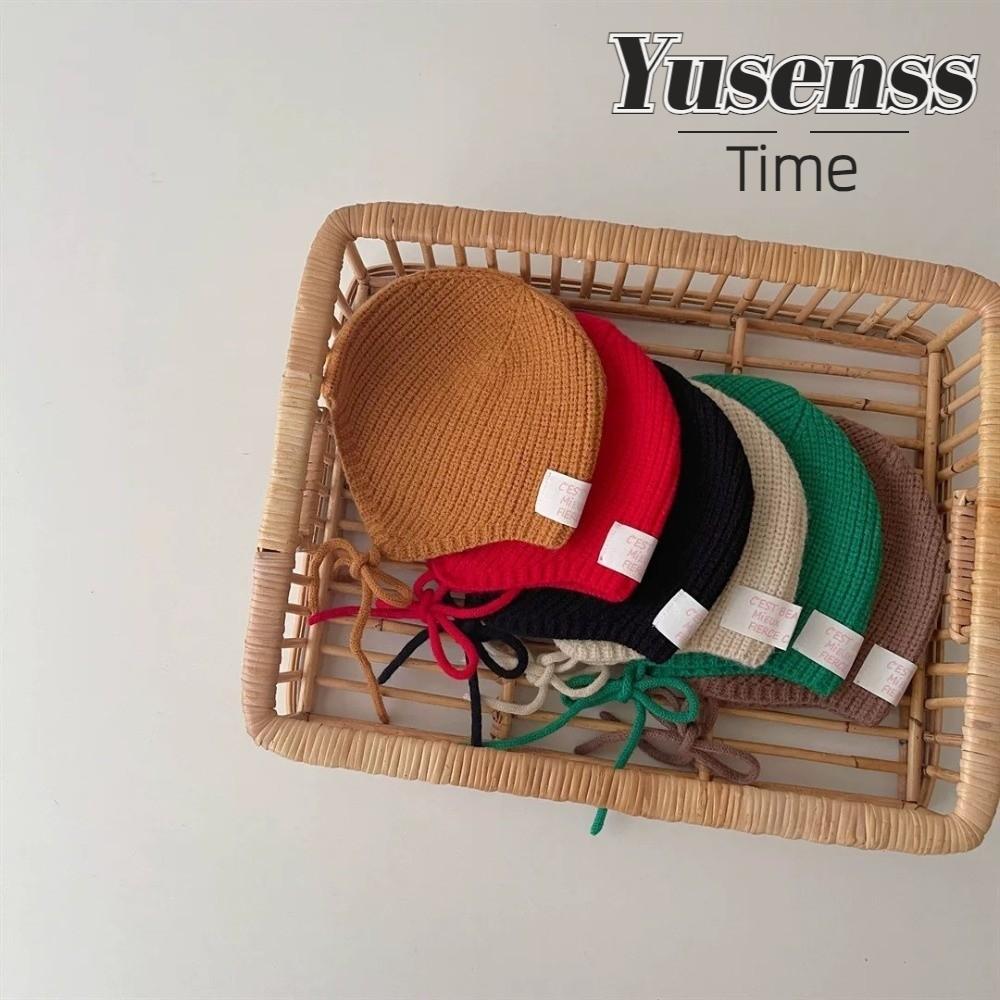 YUSEN Pullover Cap, Coldproof Warm Ear Protection Hat, หมวกถักกันลม 0-3Y