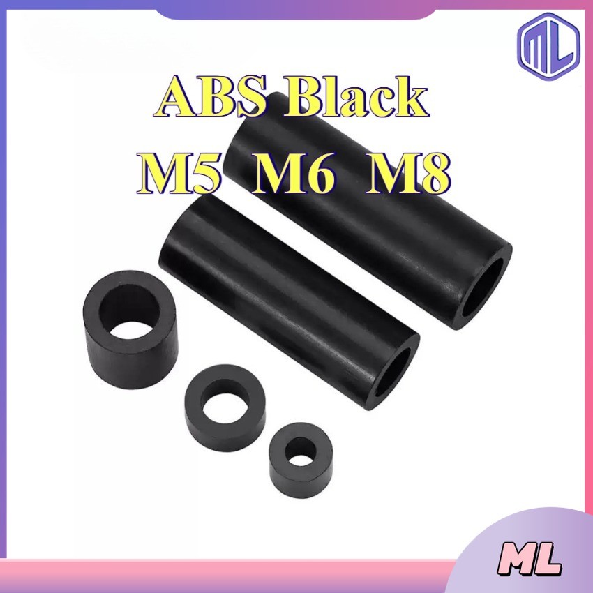 คอลัมน์แยก ABS สีดําผ่านคอลัมน์แขนไนลอน, คอลัมน์แยกฉนวน M5/M6/M8 ML-MB