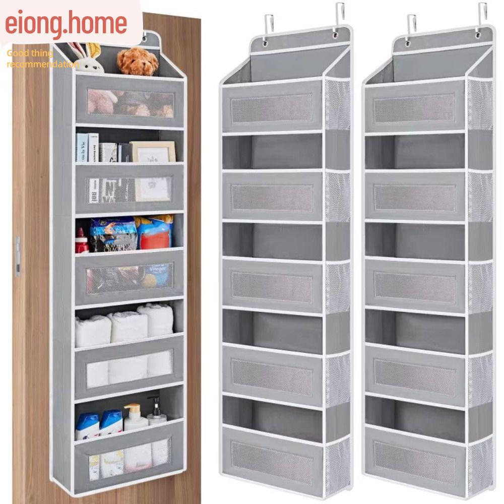 EIONG Over Door Hanging Storage Bag, 5 ชั้นความจุขนาดใหญ่แขวนกล่องเก็บของ,อเนกประสงค์ไม่ทอผนังจัดเก็บประตู
