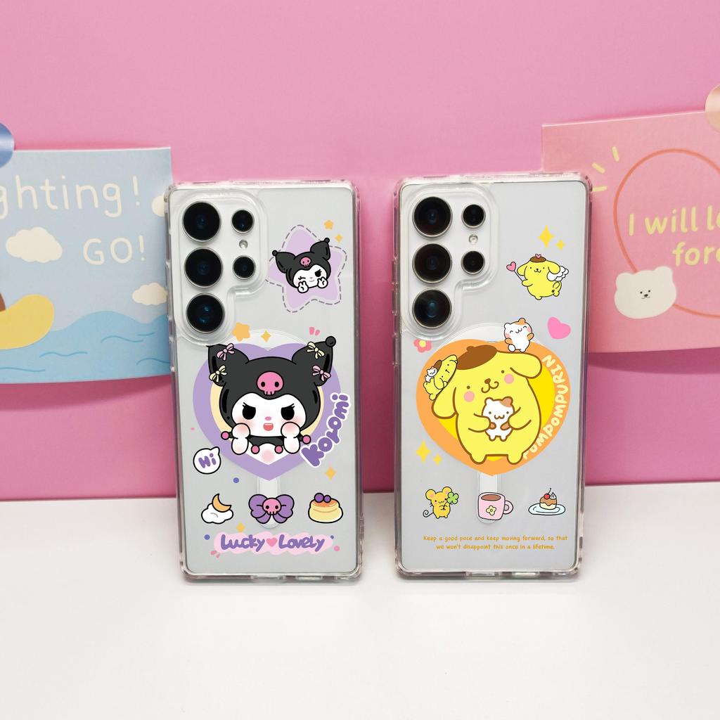 สําหรับSamsung S25 FE S25 UltraกรณีS24 Ultra S24 FEน่ารักการ์ตูน17Promax A56ฝาครอบแม่เหล็กS23 Ultra 