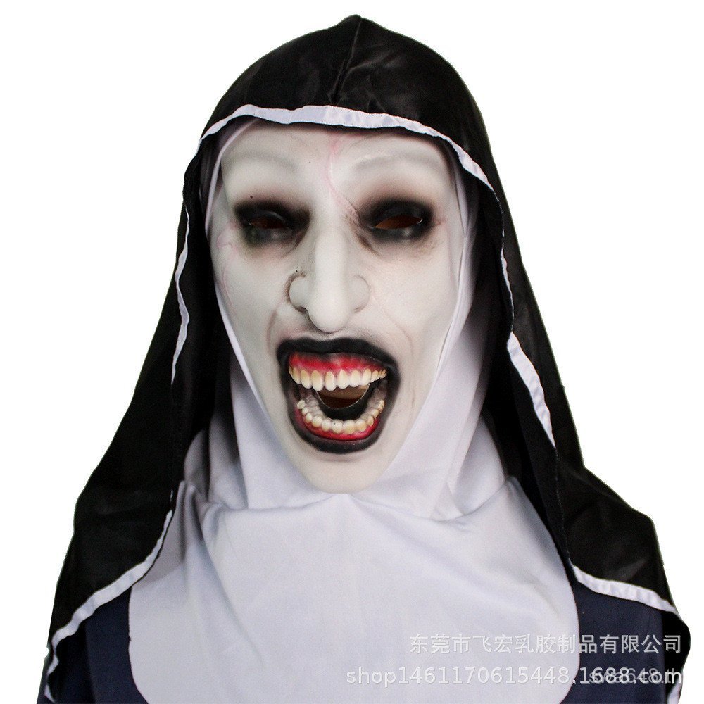 Zombie newnunmask รับสมัคร Souls Nun Halloween Mask Mask 2 แต่งหน้าสไตล์ใหม่ Latex สยองขวัญ 47ml9