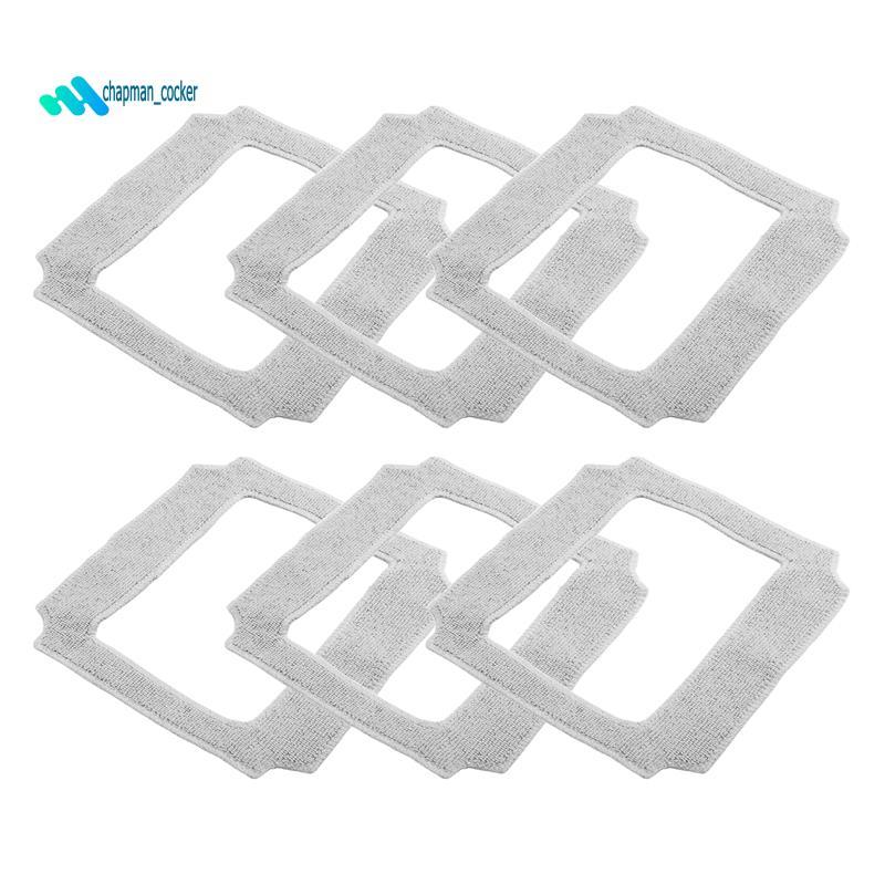 6PCS ทําความสะอาดหน้าต่างหุ่นยนต์ Mop ผ้าทําความสะอาด Rag ผ้าเช็ดตัวผ้าฝุ่นผ้าทําความสะอาดสําหรับ YW