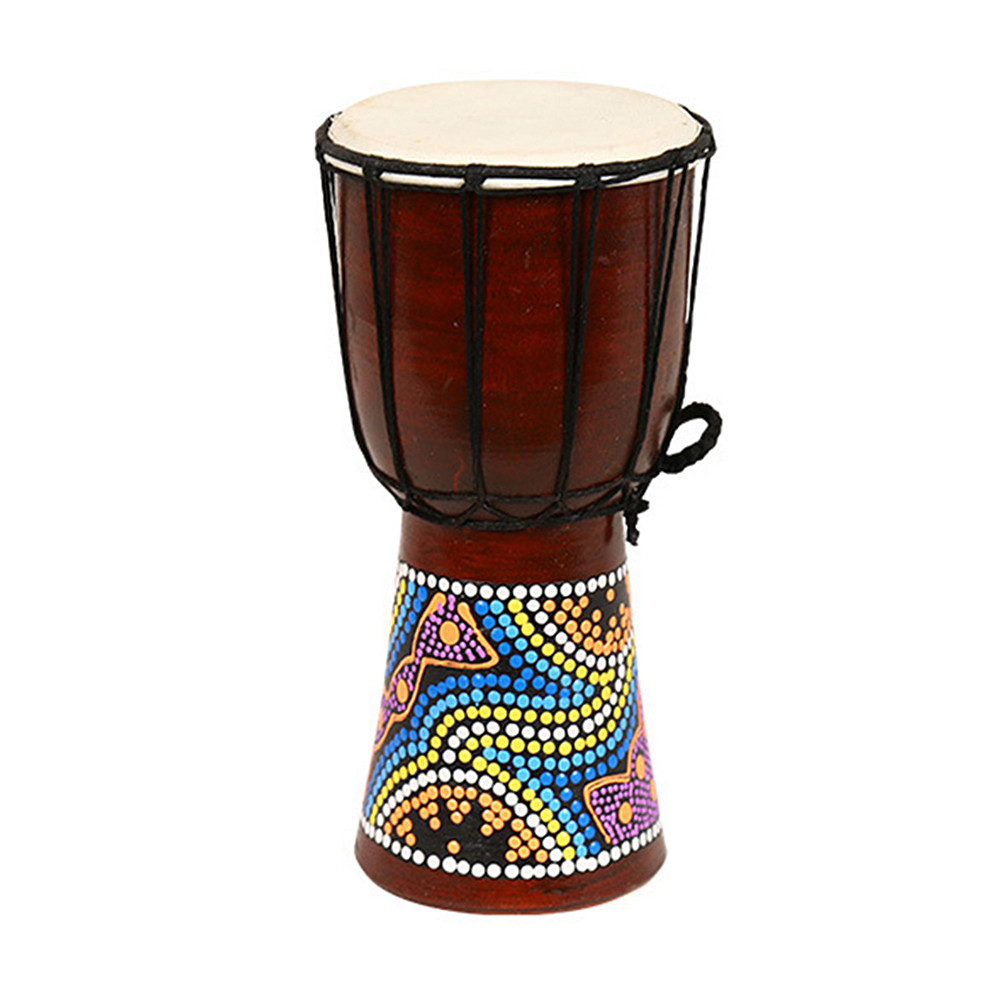 6in Djembe Drum ทนทานทนทานแอฟริกันแรงบันดาลใจสําหรับเด็ก
