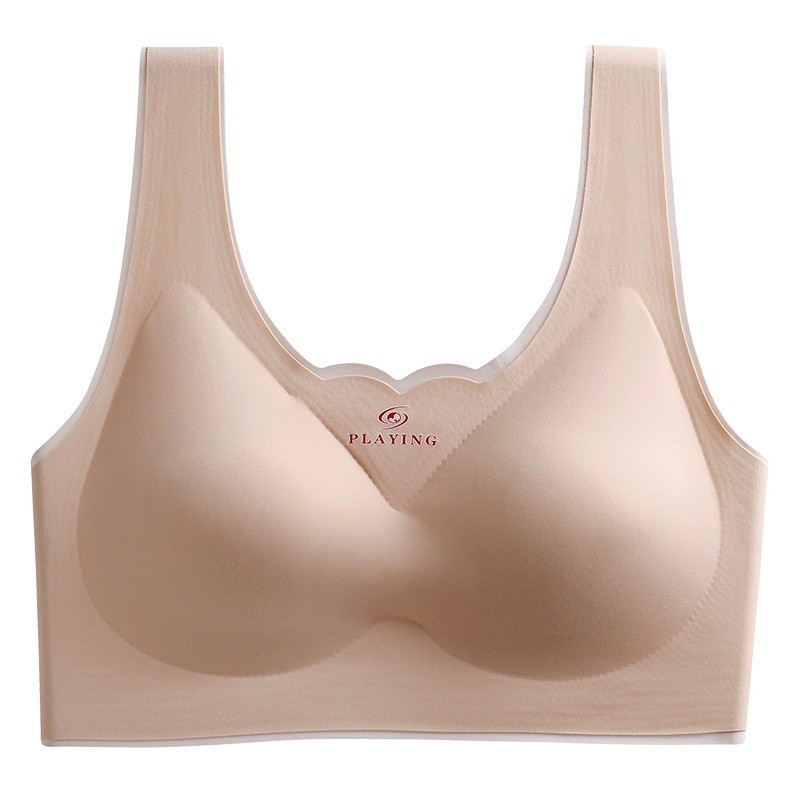 GBV ผู้หญิง Underwire กีฬา Bra 6885 ไม่มีรอยต่อเล่นลูกไม้โฟม Pad รอบคอลูกไม้ Bra สําหรับโยคะ Bh Gym 