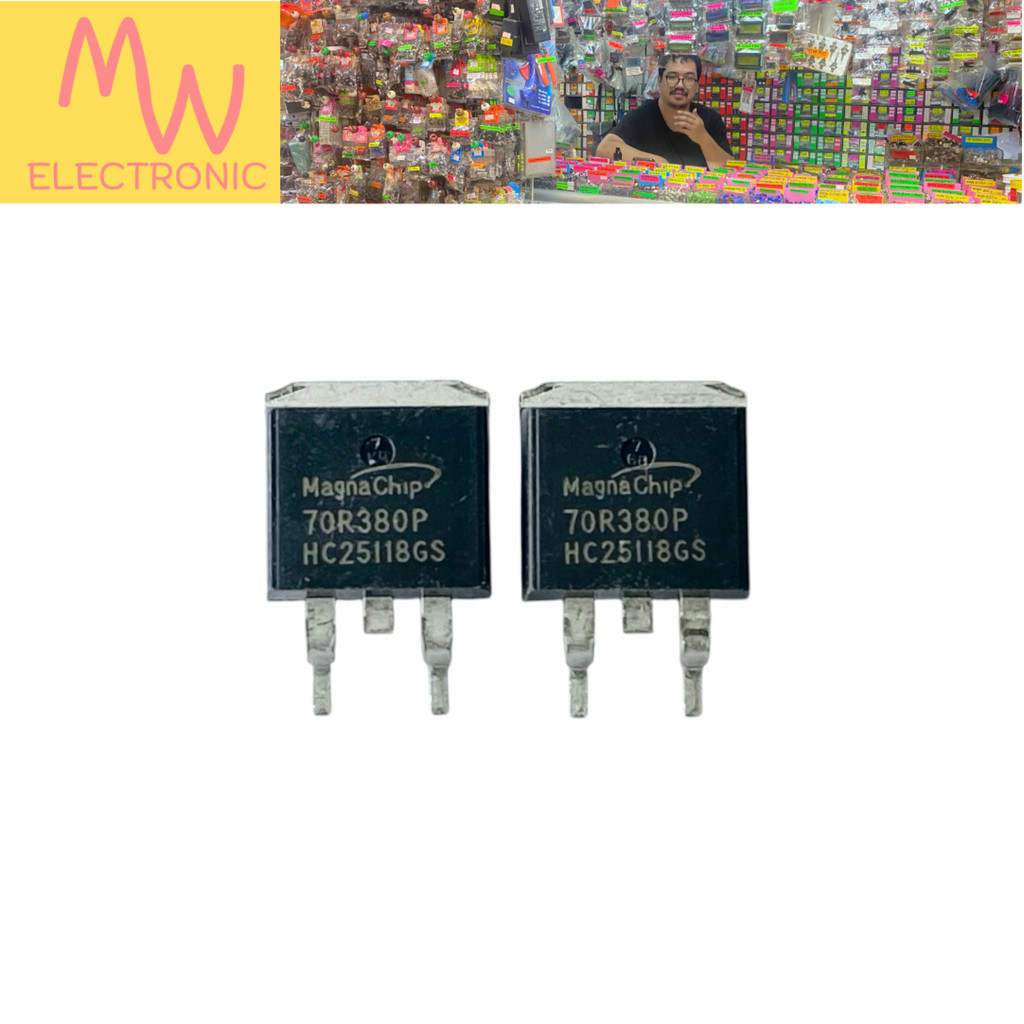Mosfet 70R380P (ราคาต่อ 1ชิ้น) N-Channal 750V 11A SMD TO-263 มีสินค้าพร้อมส่งในไทย