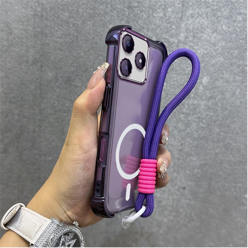 เคสสําหรับRealme C63 REALME C61 REALME NOTE 60 2024 4Gเคสโทรศัพท์Glossyแหวนแม่เหล็กชาร์จเร็วกังวลฟรี