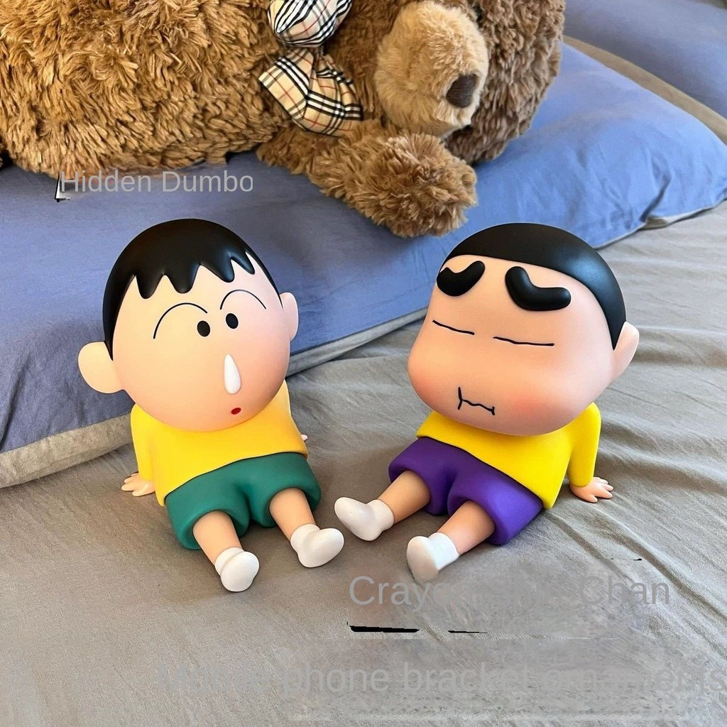 Crayon Shin-Chan Dumb Lazy Phone Holder Jewelry Influencer Anime Nohara Desktop Model T