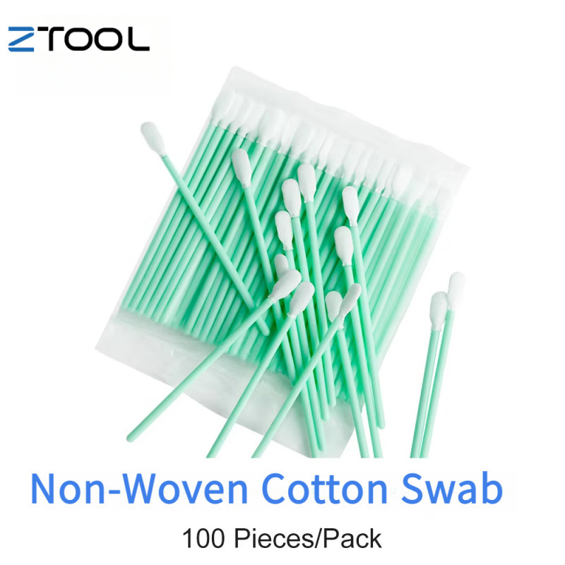 100pcs/Bag Nonwoven Cotton Swab Dust-proof Cleaning Q-tips Strong Absorbent Fiber LaserMachineFocusL