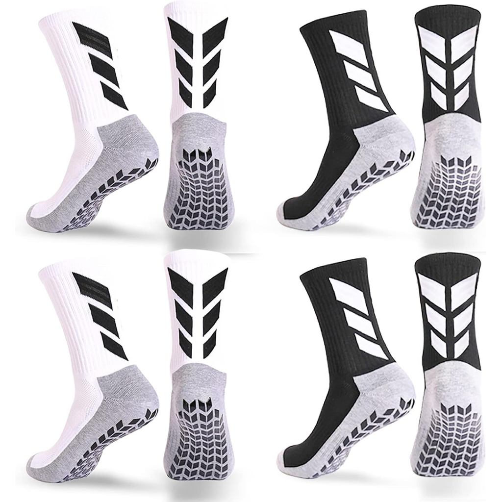 MENDENG Men's Grip Socks - Non Slip Soccer & Hospital Socks