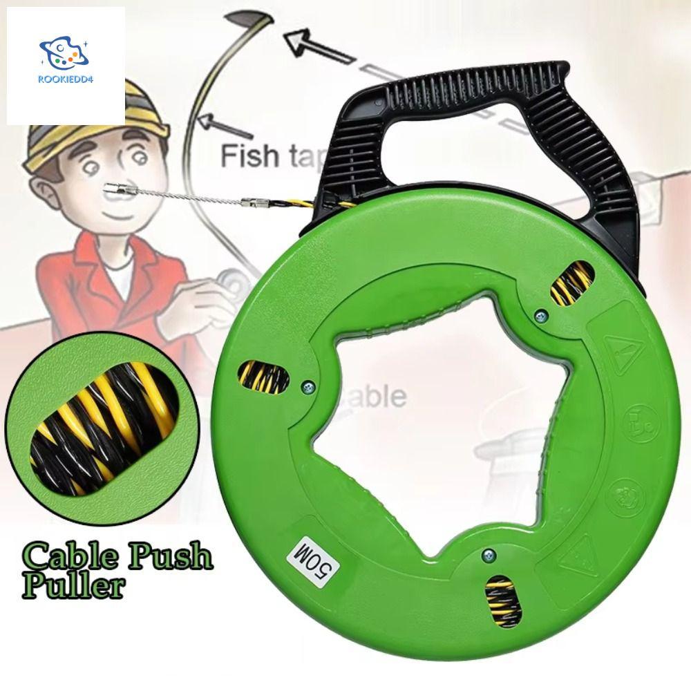 ROOKIEDD4 สายดึง Aid, คู่มือฤดูใบไม้ผลิทนทานปลาเทป Reel, Professional เครื่องมือ Anti-Corrion ข้อมูล