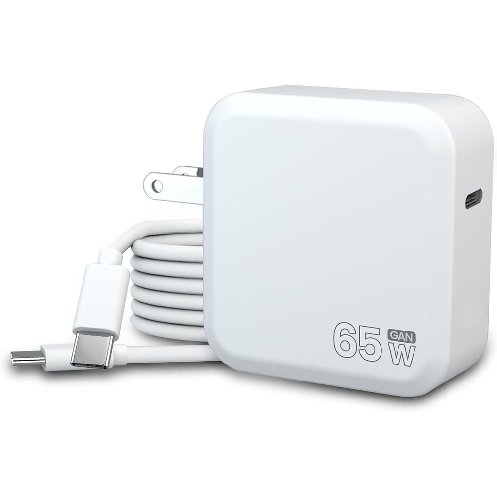 65W GaN USB C Charger Compatible with Samsung Galaxy Book 3 Pro 360 NP960QFG/NP940XFG/NP960XFG/NP960