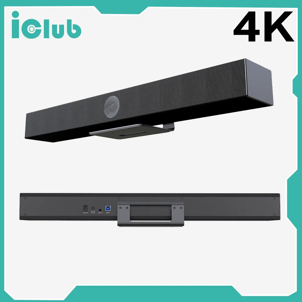 All In One Video Conference กล้อง 4k Eptz เว็บแคมพร้อมไมโครโฟนและลําโพง Usb3.0 Ai Face Detection การ