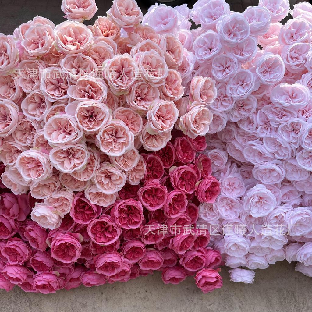 ดอกไม้ประดิษฐ์ 3 หัว Austin กุหลาบ Juan ดอกไม้หน้าแรกตกแต่งนุ่มดอกไม้ประดิษฐ์งานแต่งงานตกแต่งดอกกุหล