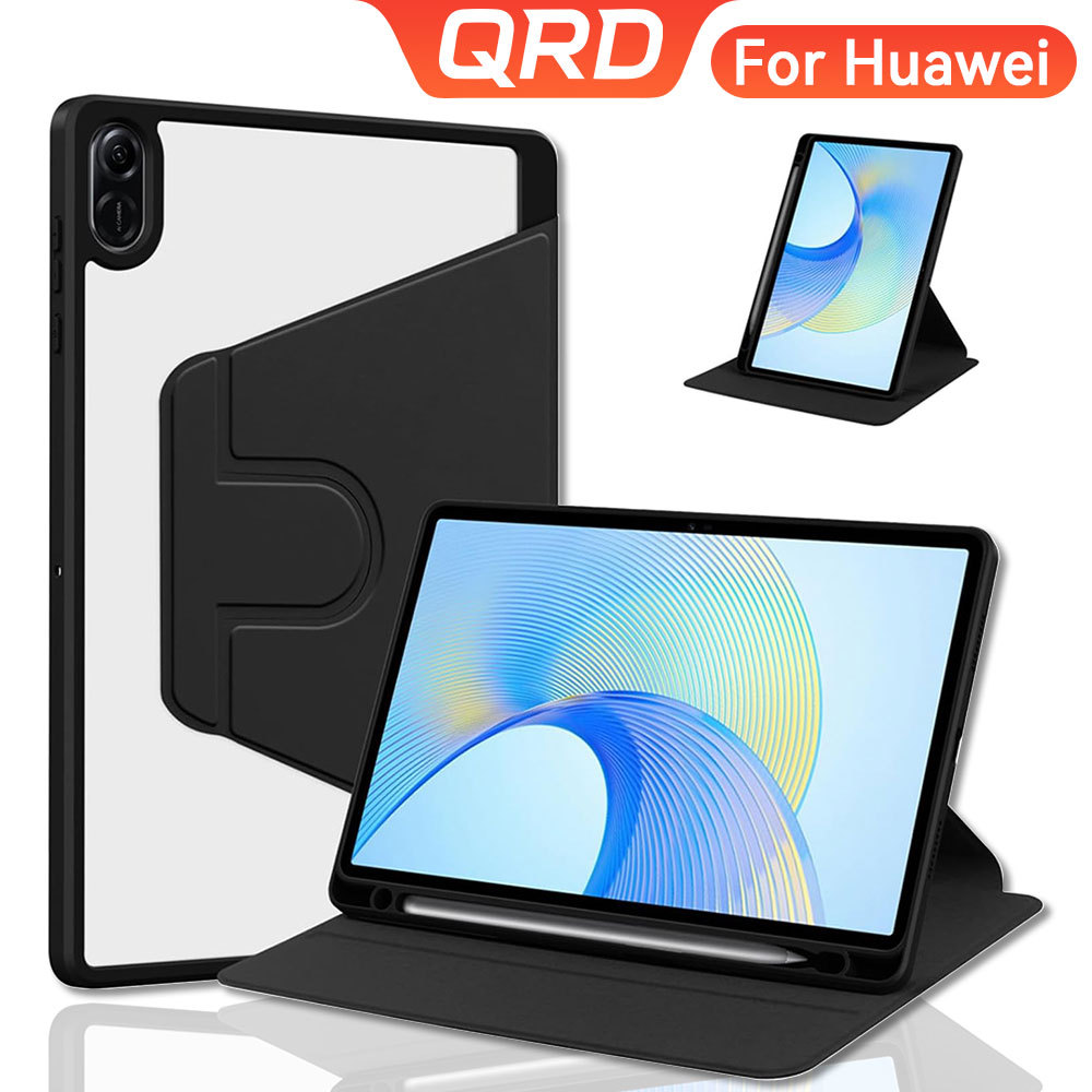 QRD 360 เคสหมุนได้สําหรับ Huawei MatePad SE 11 นิ้ว 2024 ขาตั้งฝาครอบแท็บเล็ตอัจฉริยะ