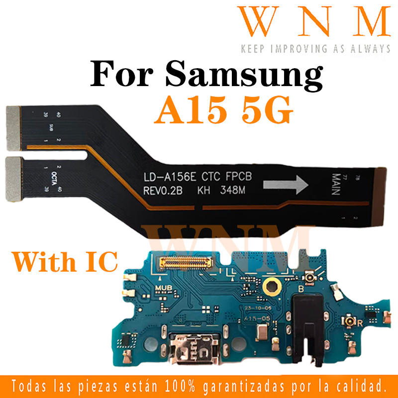 สําหรับ Samsung Galaxy A15 5G A156 เมนบอร์ดหลักเมนบอร์ด flex Board Connector จอแสดงผล LCD USB ชาร์จพอร์ต Dock Connector ชาร์จบอร์ด Flex Cable เปลี่ยนอะไหล่