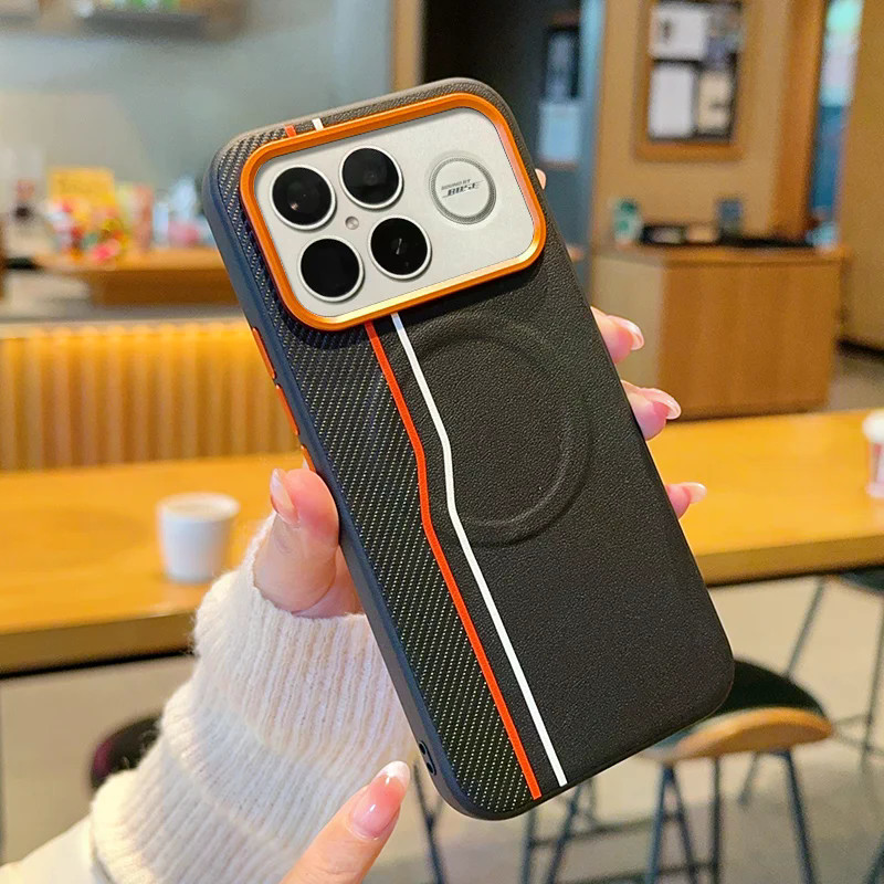 POCO F8 Pro F7 F8 Ultra กรณีหรูหรา PU แม่เหล็กไร้สายชาร์จป้องกันปกหลังสําหรับ Redmi K80 K90 Pro Max Shell - รูปที่ 5