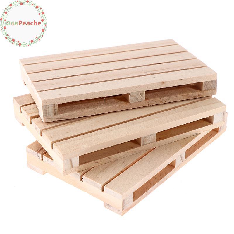 OnePeache Mini Wooden Pallet ที่รองแก้วเครื่องดื่มสําหรับเครื่องดื่มร้อนและเย็น Wood Pallet TH
