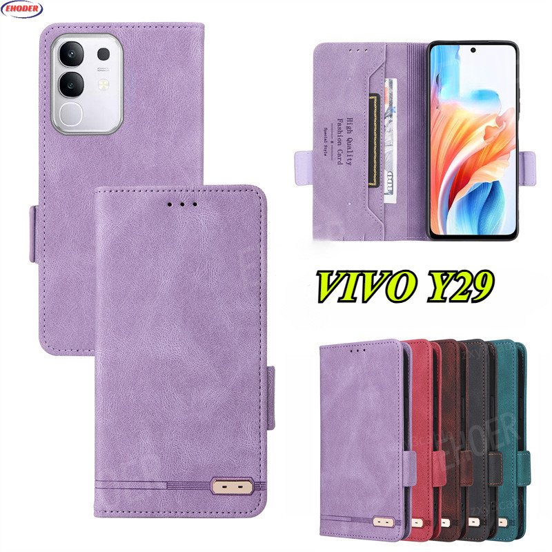 2025 เคสโทรศัพท์พลิกหรูหราหนังสําหรับ VIVO Y29 Y39 4G 5G, VIVO Y29 Y 29, VIVO Y39 Y 39, พร้อมช่องใส่