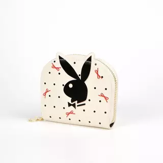 PLAYBOY รุ่น Dotty Coin Bag กระเป๋าสตางค์ใส่เหรียญ รหัส ST-CBS254PB014 สกรีนลายDot กราฟิคโลโก้ มี2สี