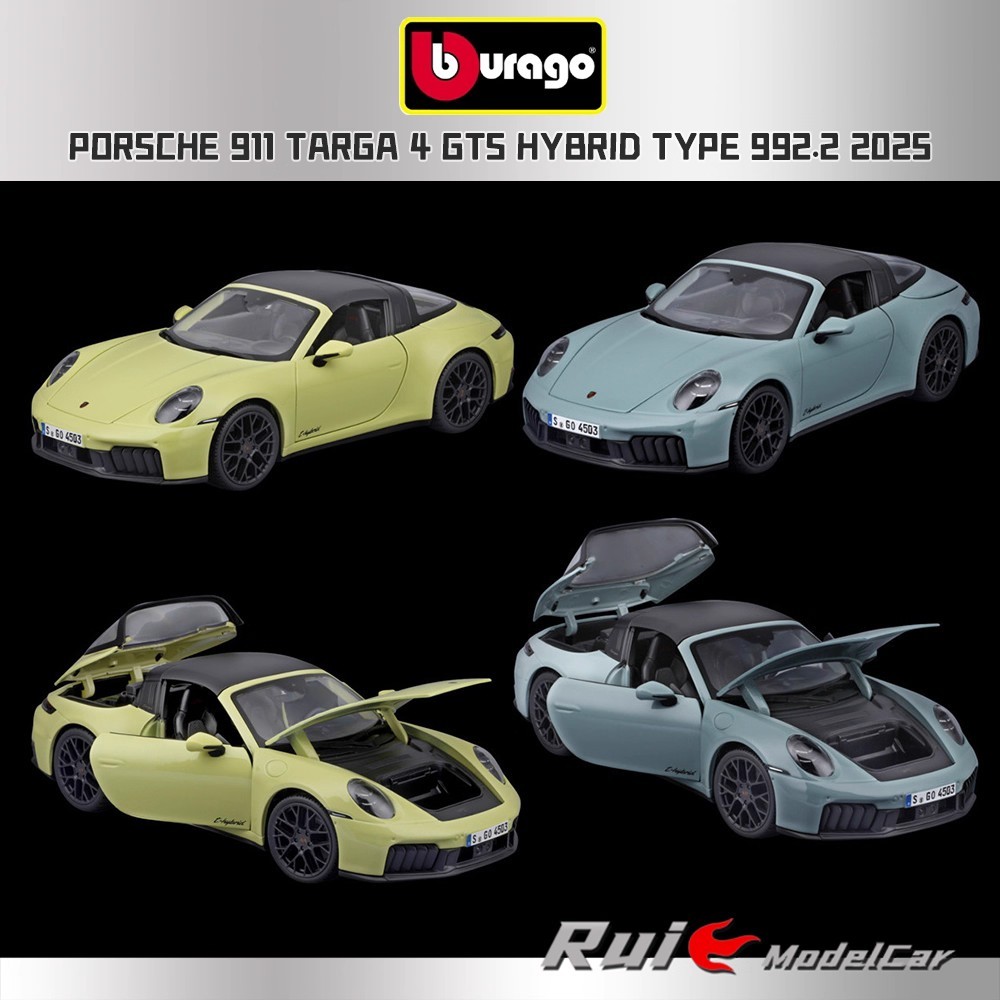 ตอนนี้ 1: 18 Targa4 GTS Hybrid Type 992.2 2025 โมเดลรถ