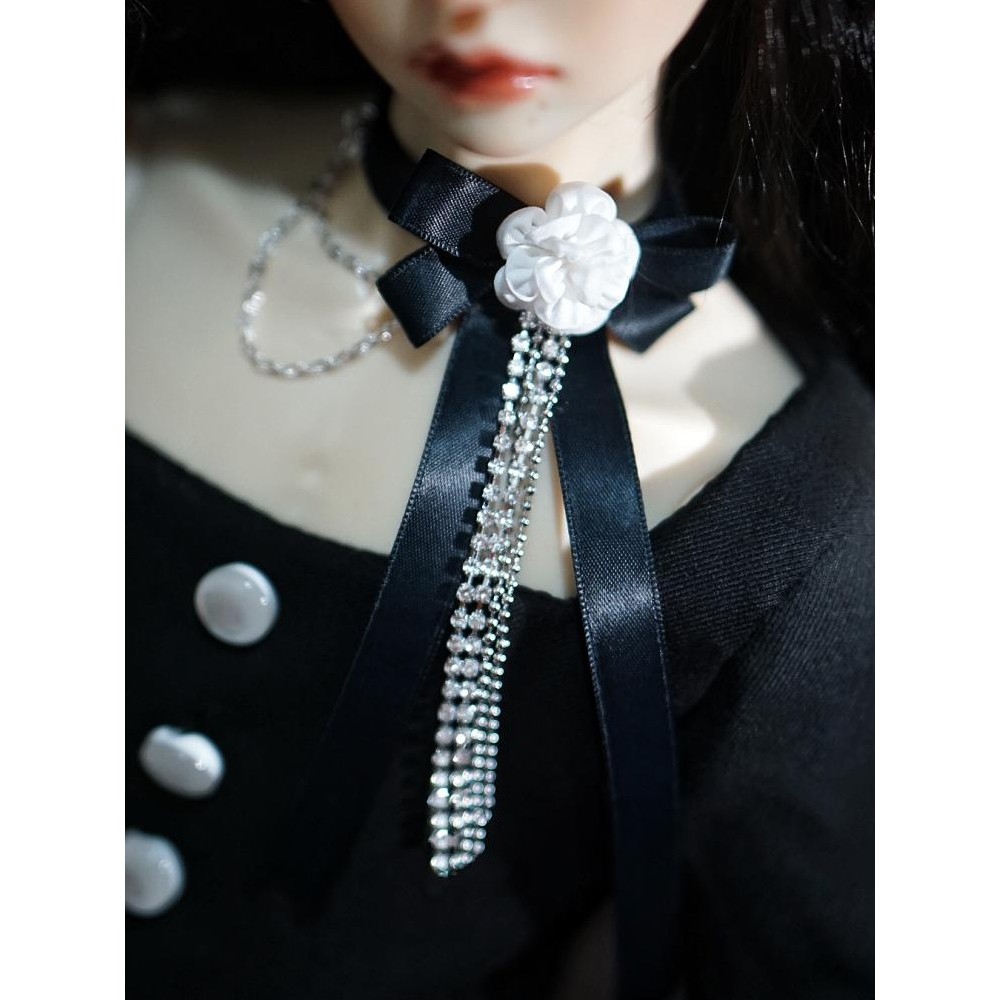 Bjd อุปกรณ์เสริมสําหรับเด็กสามจุด Retro Fine Craft สร้อยคอ choker __ Camellia