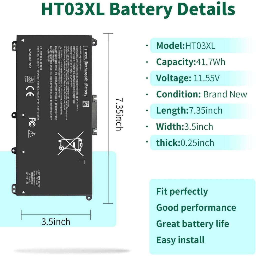 HT03XL L11119-855 Laptop Battery for HP Pavilion 14-CE 14-CF 14-DF 15-CS 15-DA 15-DB 15-DW 17-by 17-