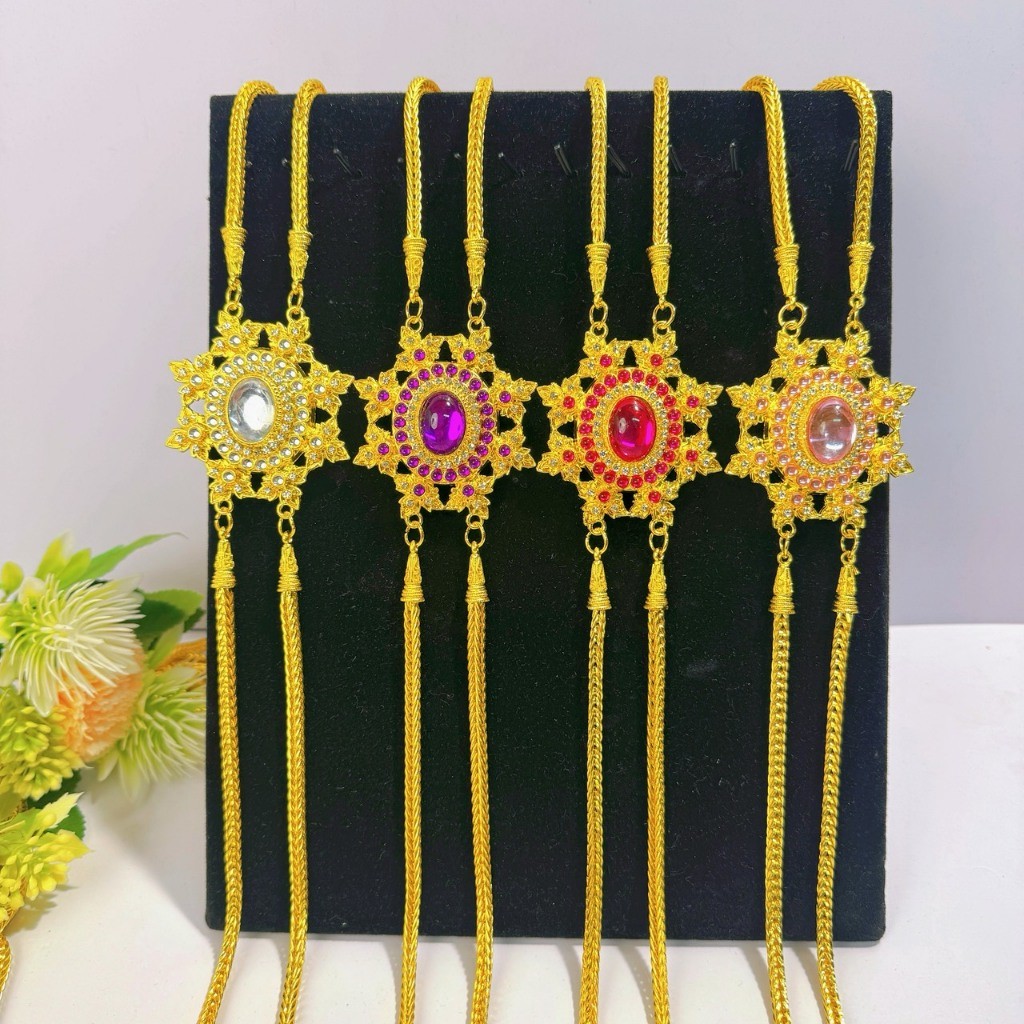 สังวาลย์ชุบทองสายถักแบบไทยแท้ สำหรับงานบุญ–งานแต่ง–งานแสดง - รูปที่ 2