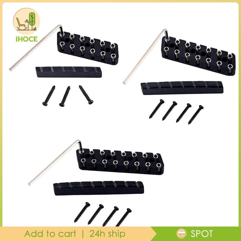 [Ihoce] 6 String/ 7 String/ 8 String Headless Guitar Bridge & Slotted Nut Set