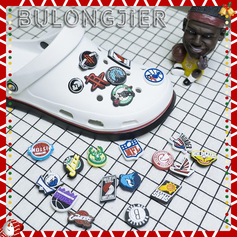 Jibz Croc / Croc Button / Croc Pendant Button / Clog Shoes Accessories / NBA Jibz Basketball Team 大头