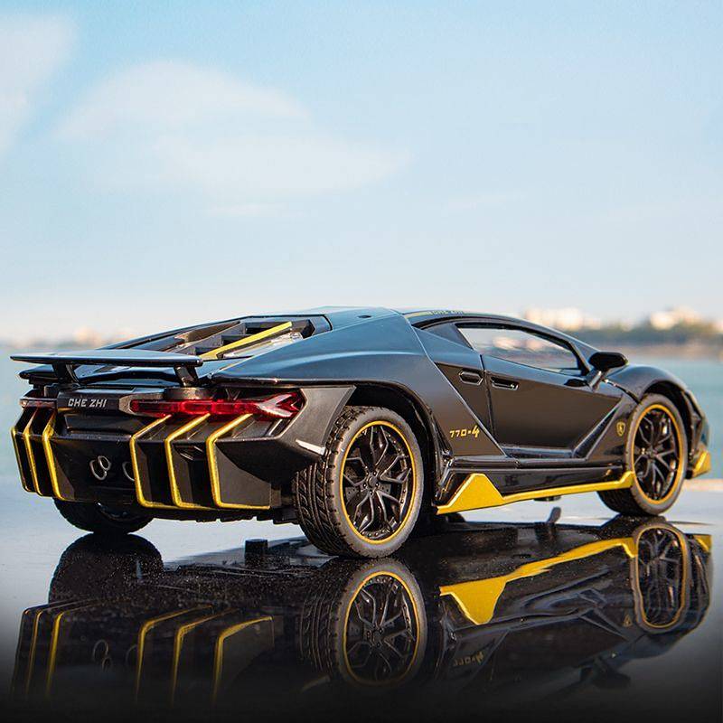 Small Ratio 1/36 Lamborghini Big Cow Alloy Car Model Warrior Decoration Boy Palm Children's Toy N7XO