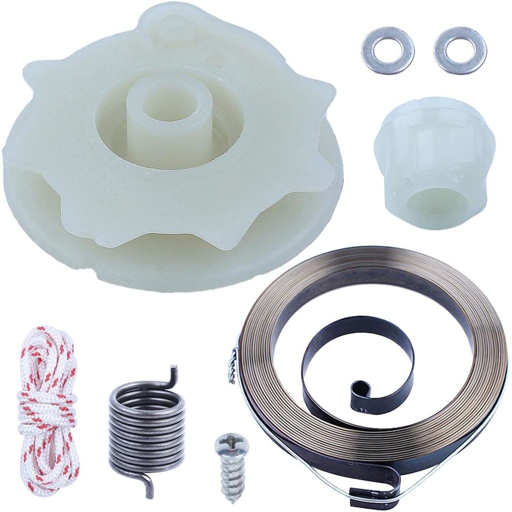 Chainsaw Recoil Starter Pulley Spring Kit สําหรับ Poulan PP4218 PP4620AV PPB4018 SM4218AV พร้อมสปริง