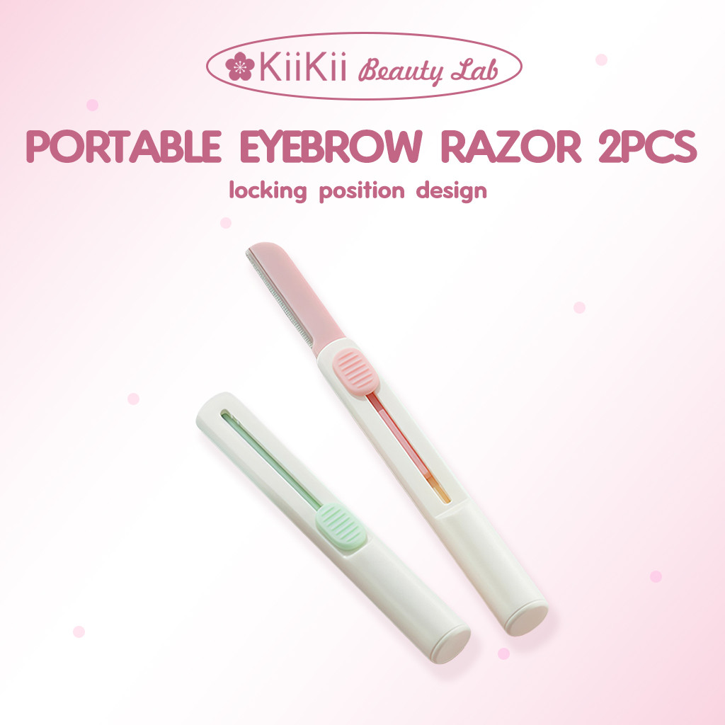 KiiKii Beauty Lab กันคิ้ว ที่กันคิ้ว 2 ชิ้น แบบยืดหดได้ มีดกันคิ้ว พกพาสะดวก ใช้งานง่าย