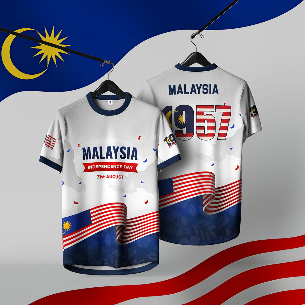 2025 Malaysia Independence Day 68th Anniversary Sports Quick-Drying Jersey Casual Outdoor Sports Foo